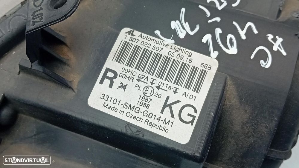 Ótica / farol direita HONDA Civic VIII Hatchback (FN_, FK_) - 3