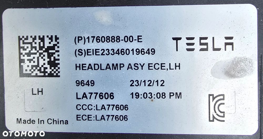 TESLA MODEL 3 III LIFT HIGHLAND 23- LAMPA LEWA PRZEDNIA LEWY PRZÓD FULL LED EU 1760888-00-E - 8