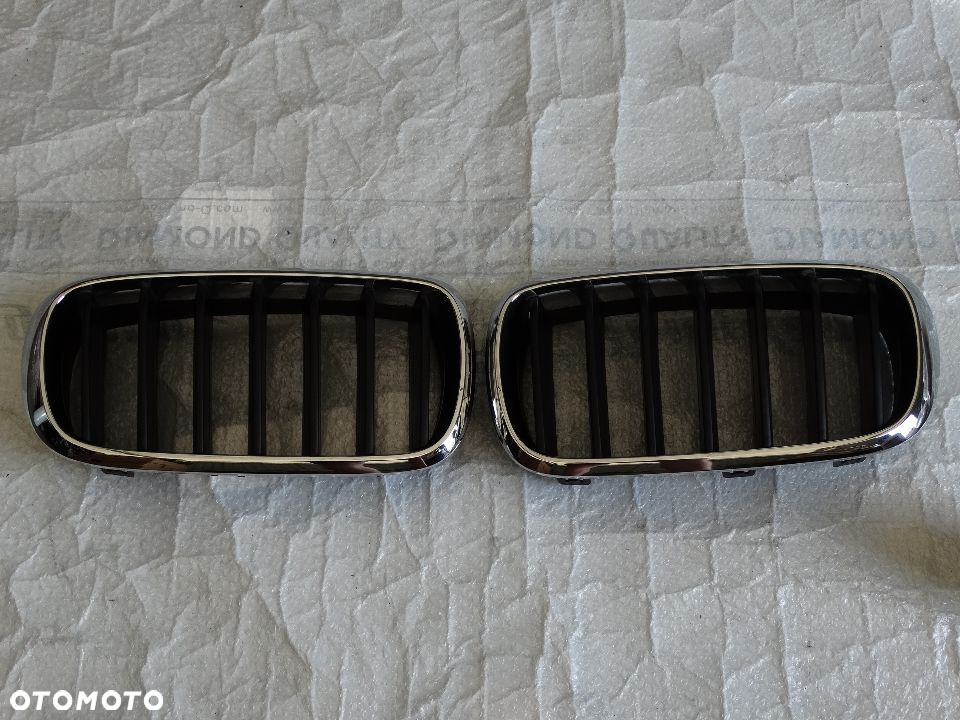 BMW F15 X5 Kratka Nerka Atrapa Grill Lewa + Prawa Czarna + Chrom 7316075 7316076 7316053 7316054 - 2