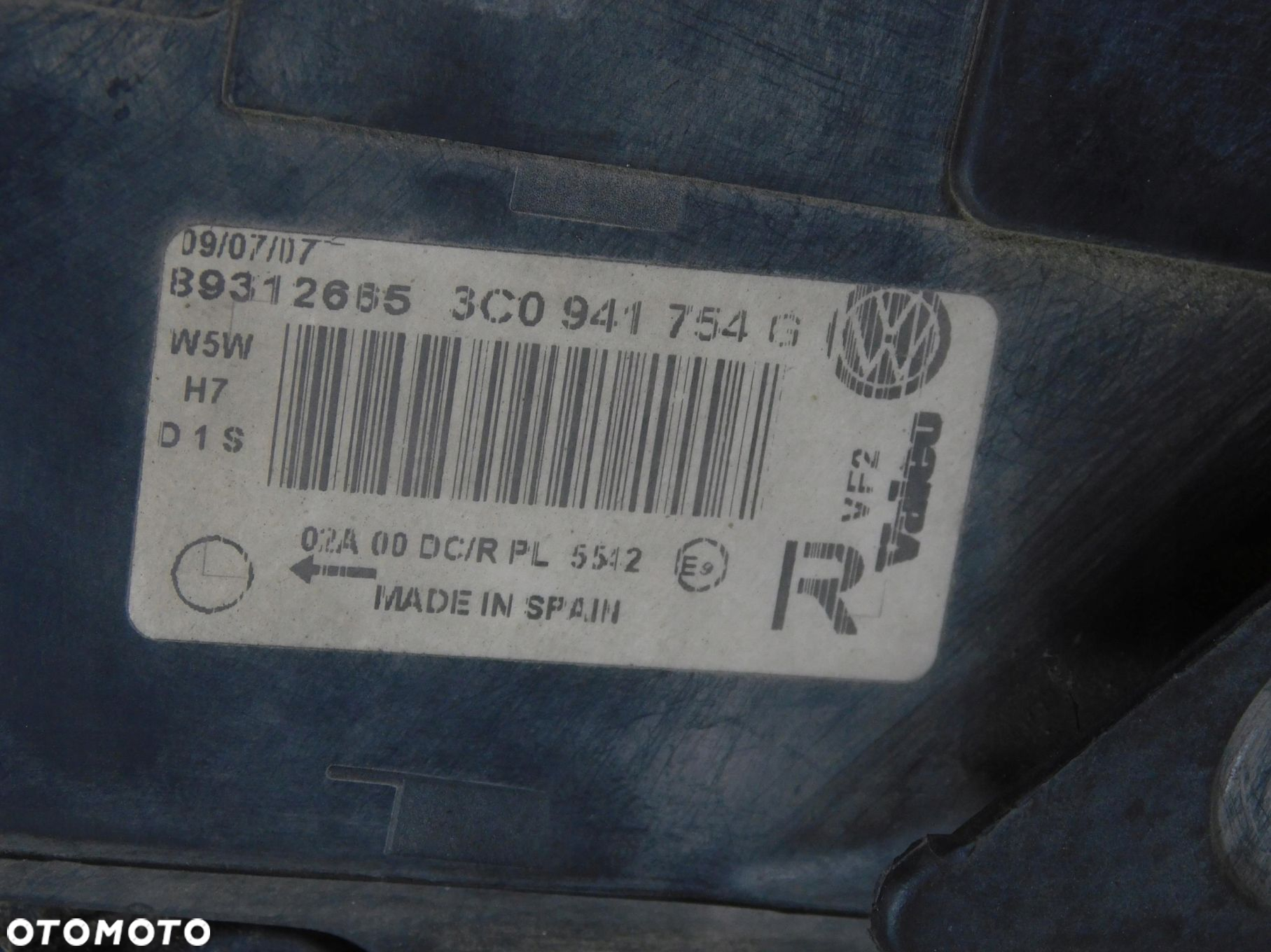 3C0941754G 3C0941753G Lampa Lampy Przód Xenon Bi Xenon Vw Passat B6 - 6