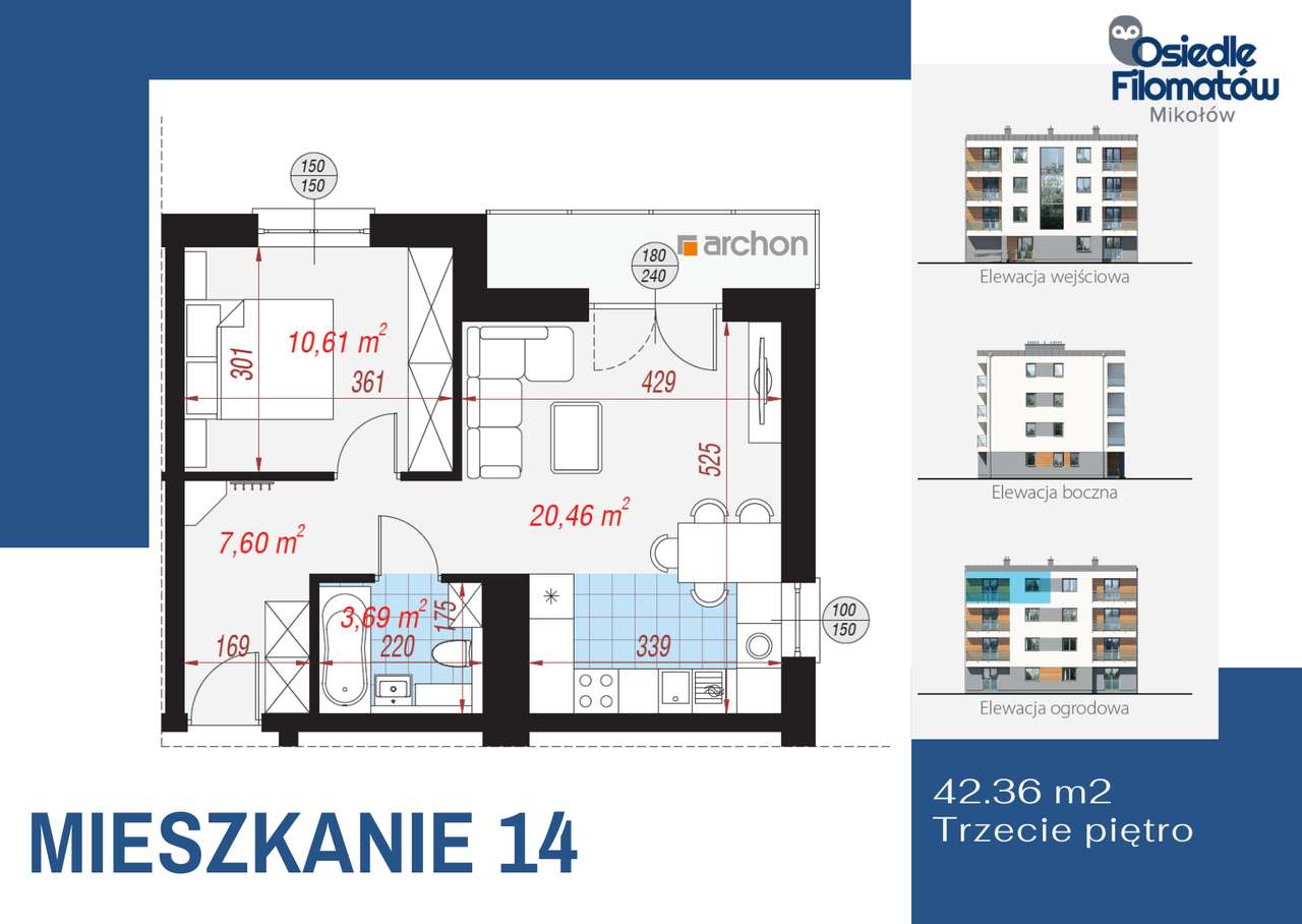 PROMOCJA- 15 000 PLN mieszkanie 2-pokojowe 42,36m2 + balkon - Pełny obrazek: 5/11