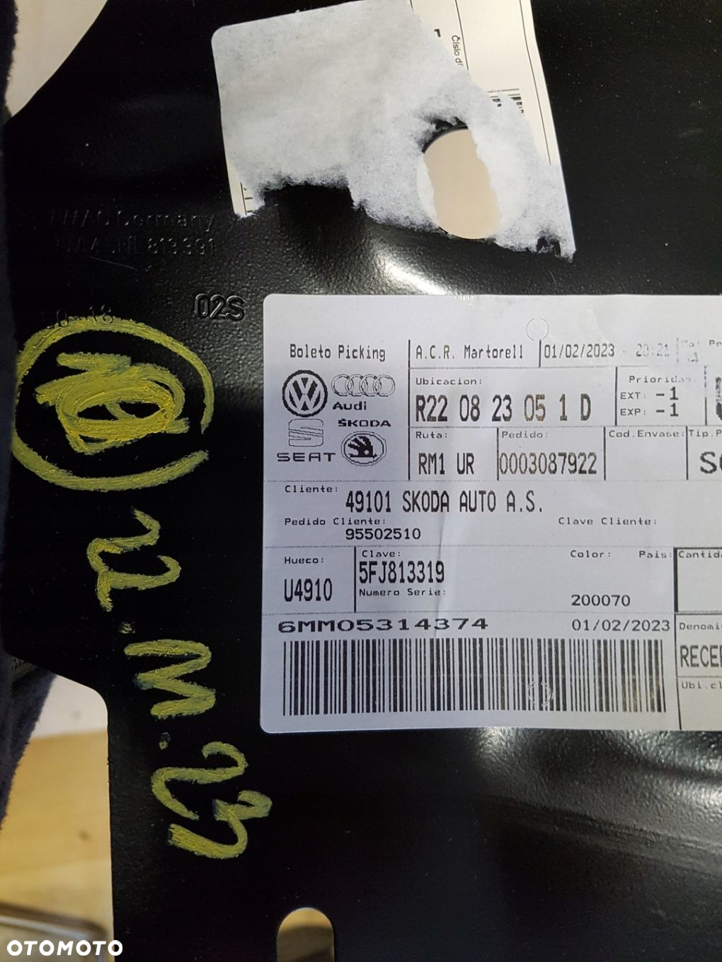 SEAT LEON III pas okular tył wzmocnienie błotnik 5FJ813319 - 2