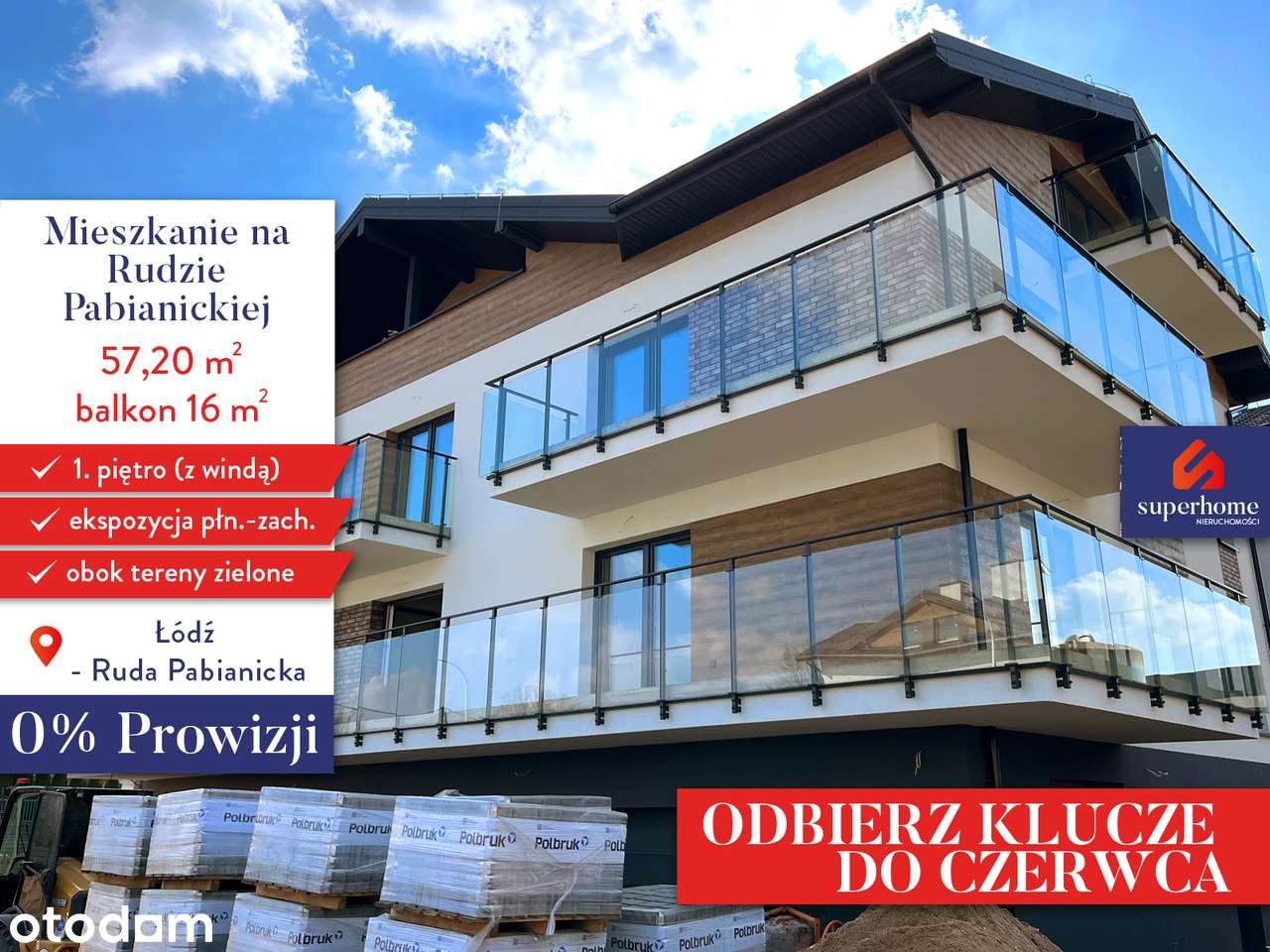 Zamieszkaj komfortowo na Rudzie Pabianickiej w 57 m2 - 3 pok.