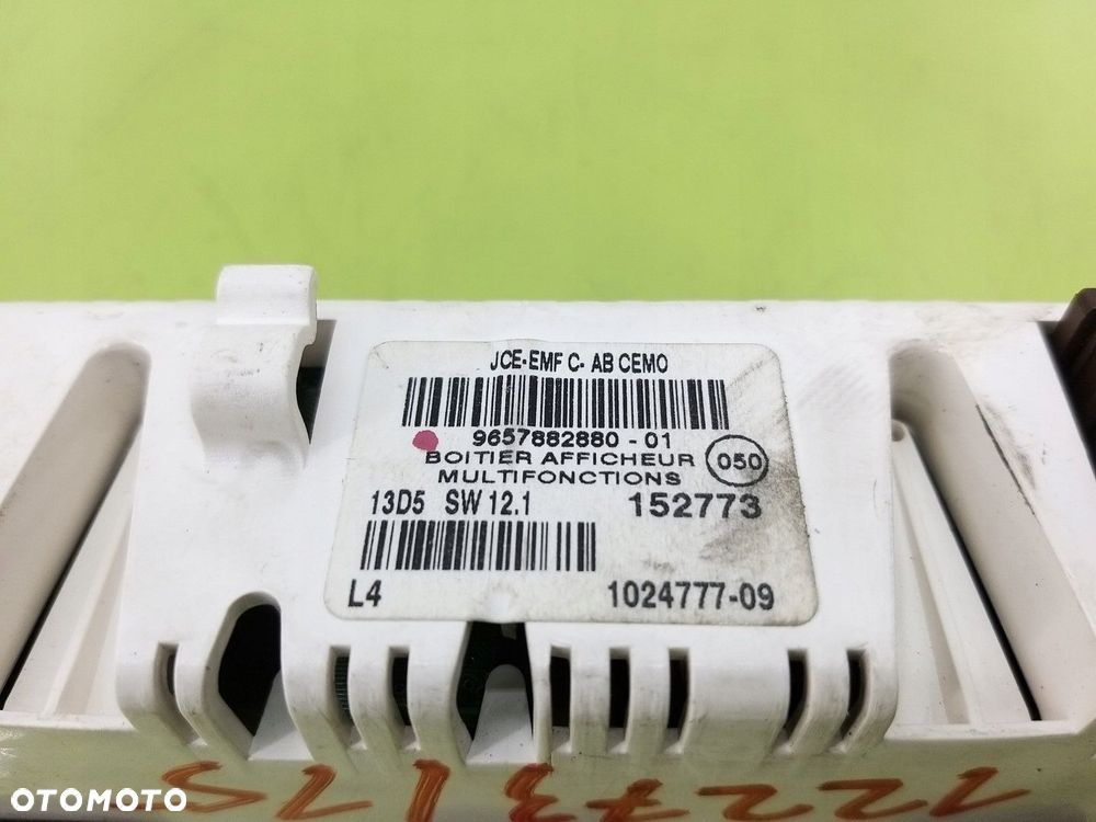 Wyświetlacz Citroen C5 I 2001-2008 9657882880 152773 ORYGINAŁ - 2