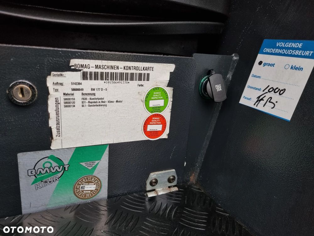 Bomag Walec Terenowy 8 ton BOMAG BW177 D-5 Import Norwegia 2018r 538 Mtg silnik Kubota 4cyl. Nie różni się od Nowego z salonu! Klima serwisy w Dekra Zero zniszczeń IGŁA !! - 29