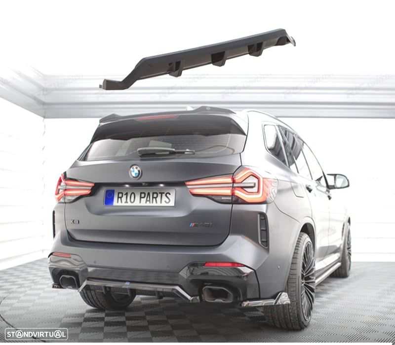DIFUSOR BMW X3 G01 21-24 LOOK M PRETO BRILHANTE - 1