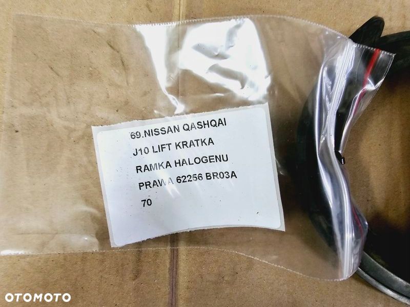 nissan qashqai 1 i j10 lift kratka ramka atrapa halogenu prawy przód - 5