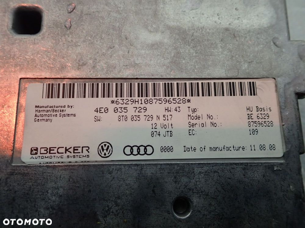 WZMACNIACZ AUDI A4 B8 8T0035462   4E0035729   8T0035729N - 7