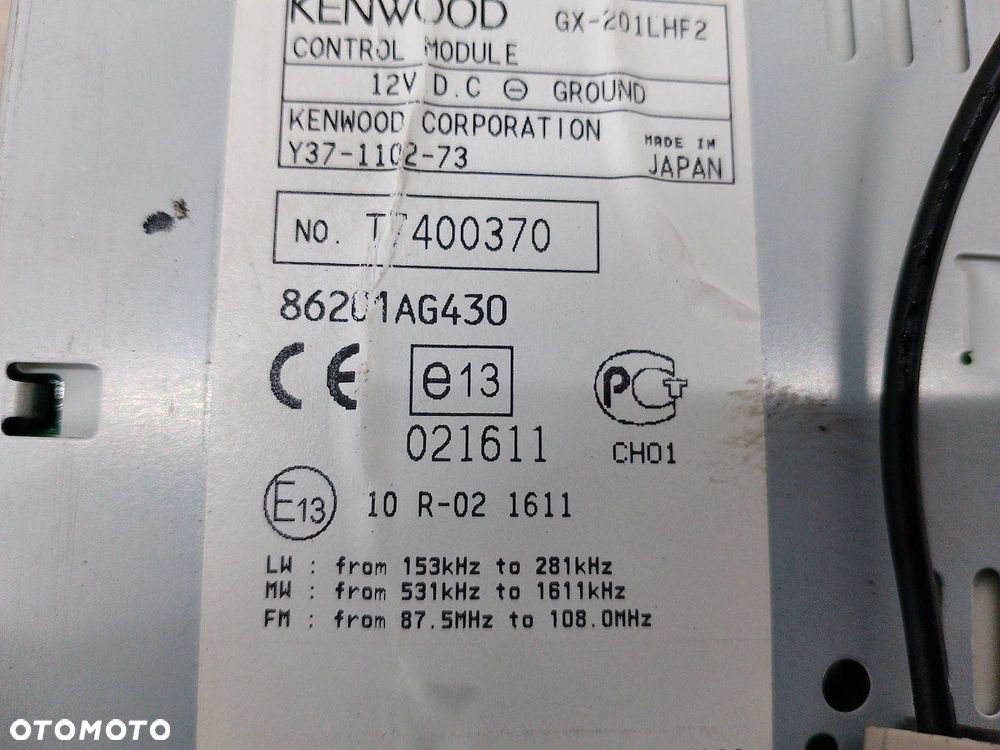 RADIO FABRYCZNE SUBARU OUTBACK III 86201AG430 Y37-1102-73 - 10