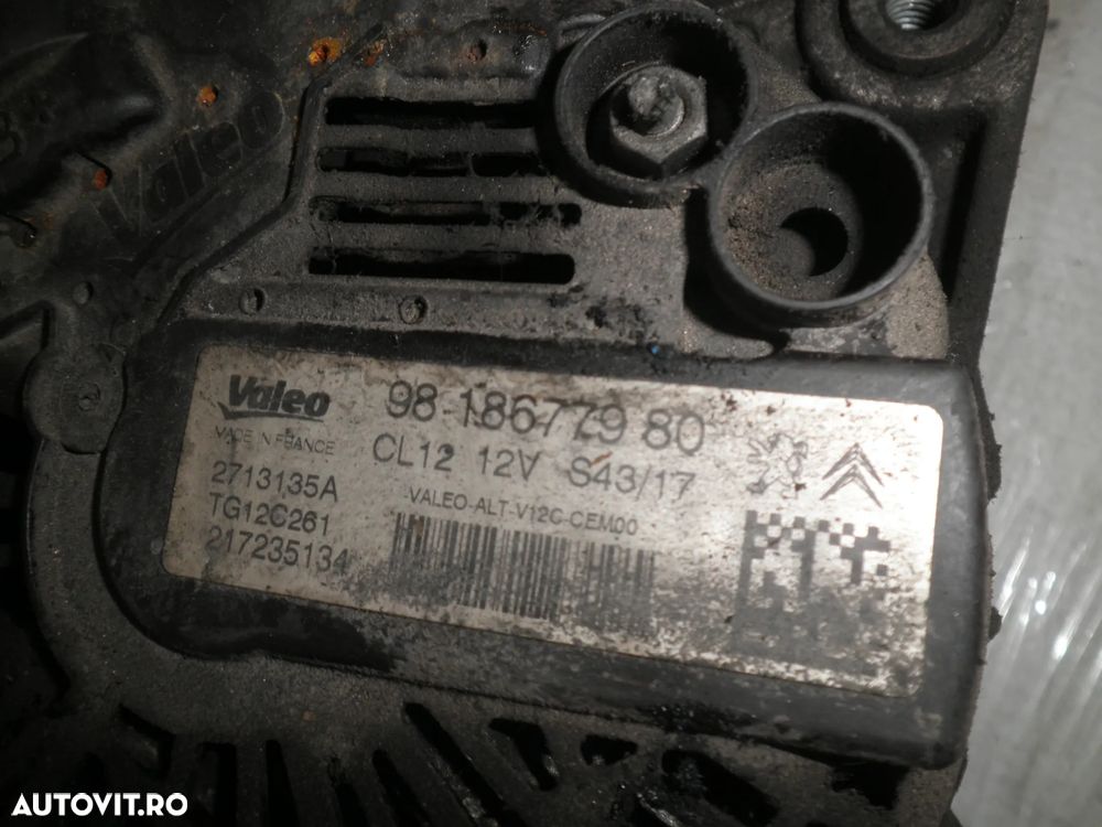 Alternator Citroen C3, Peugeot 2008, 1.2 Benzina 9818677980 - 3