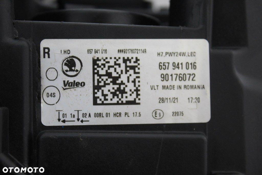 Skoda Scala Full Led Prawy Lampa Przód Prawa Brak Uszka - 4