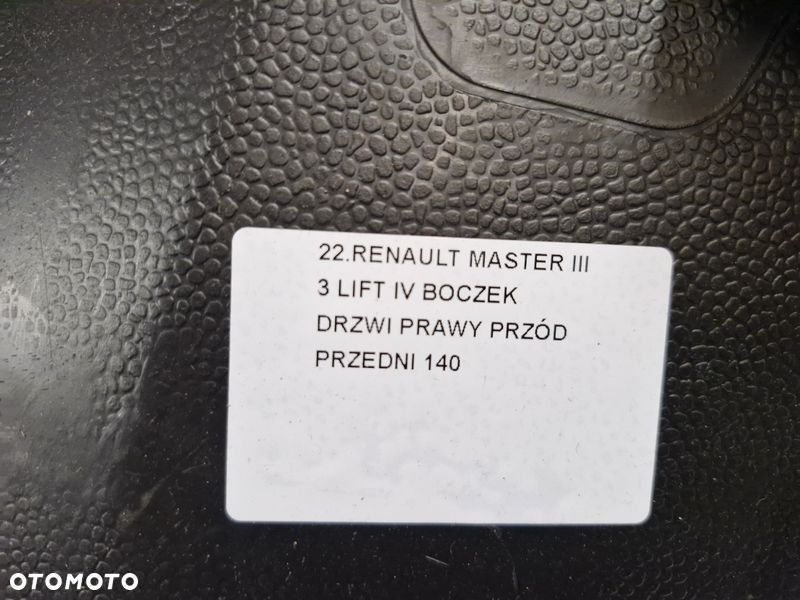 RENAULT MASTER 3 III LIFT IV BOCZEK DRZWI PRAWY PRZÓD TAPICERKA PRAWA PRZEDNIA - 7