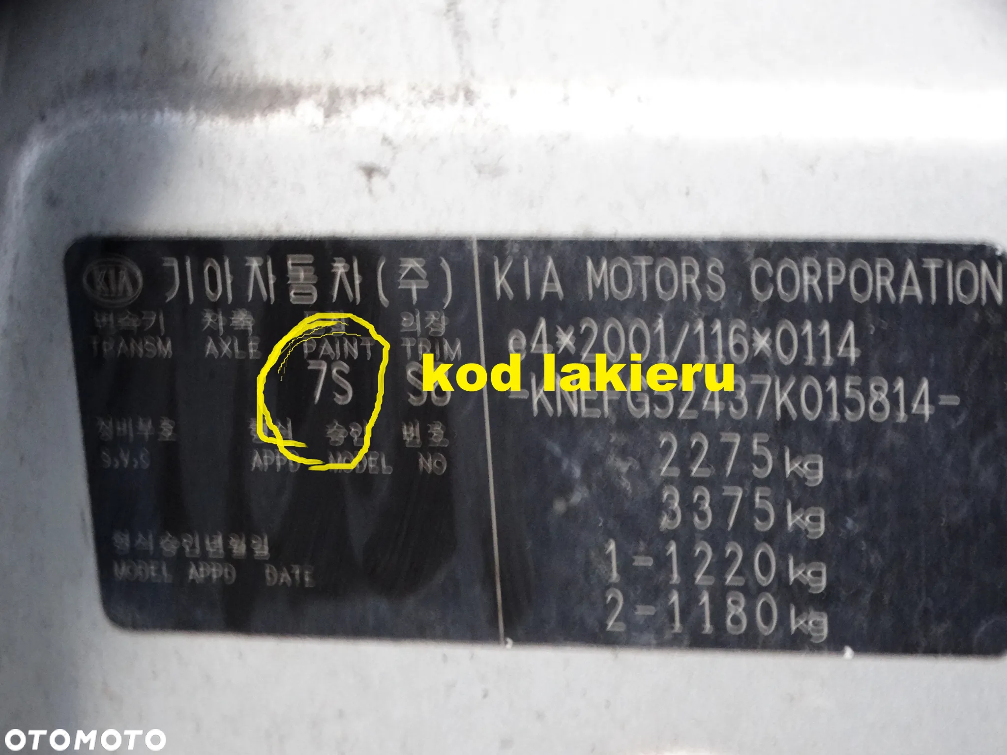 Kia Carens 3 III Srebrna kolor 7S Maska Drzwi Klapa Zderzak Relingi Poprzeczki Bagażnik Zderzak - 8