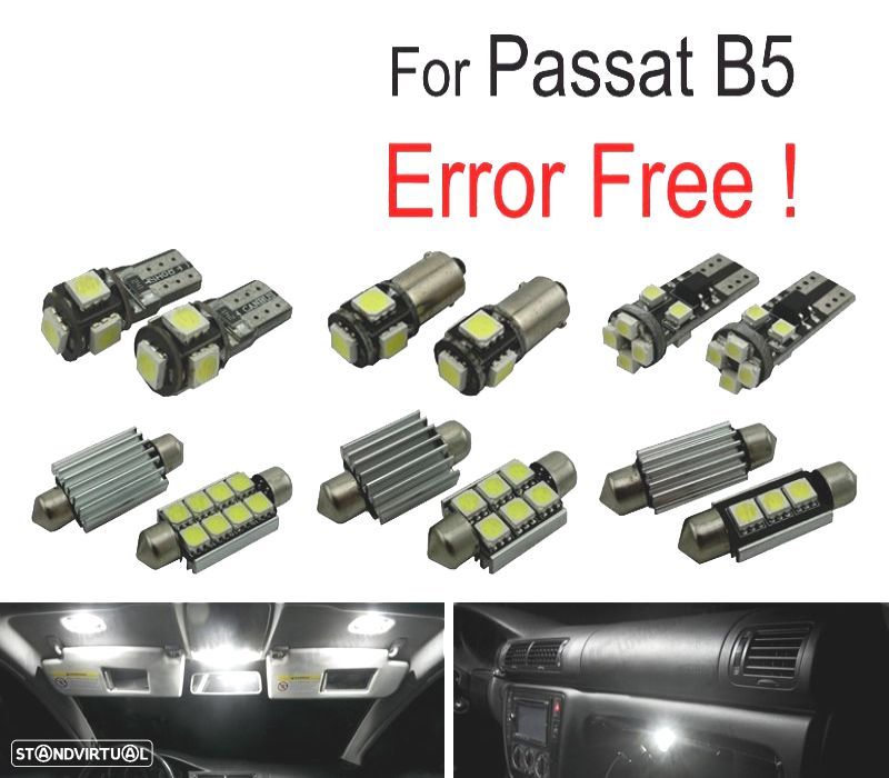 KIT COMPLETO DE 11 LAMPADAS LED INTERIOR PARA VOLKSWAGEN VW PASSAT B5 97-05 - 1