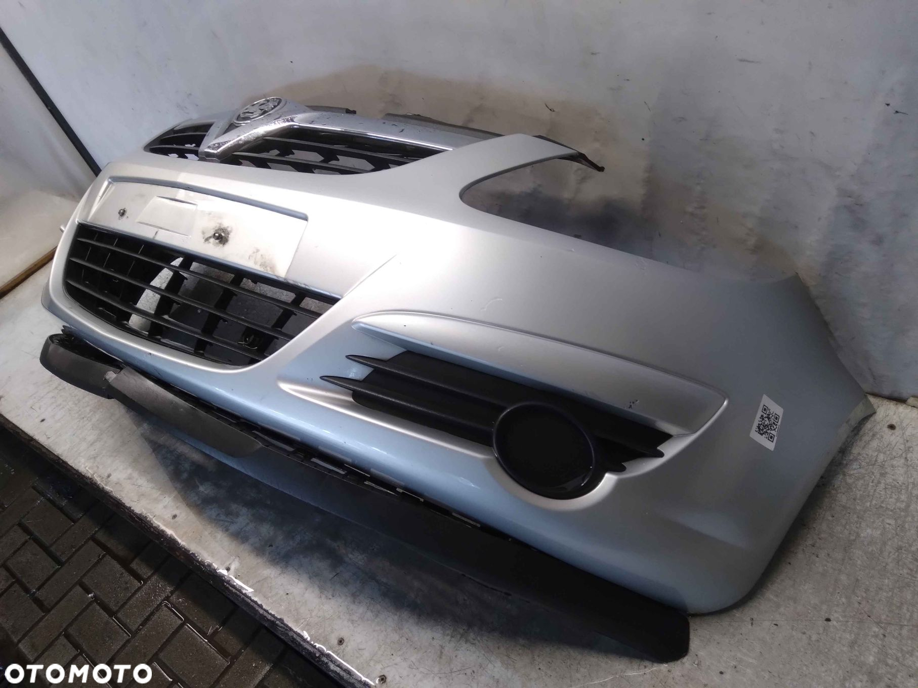 ^ ZDERZAK PRZÓD PRZEDNI OPEL CORSA D Z157 SREBRNY - 3