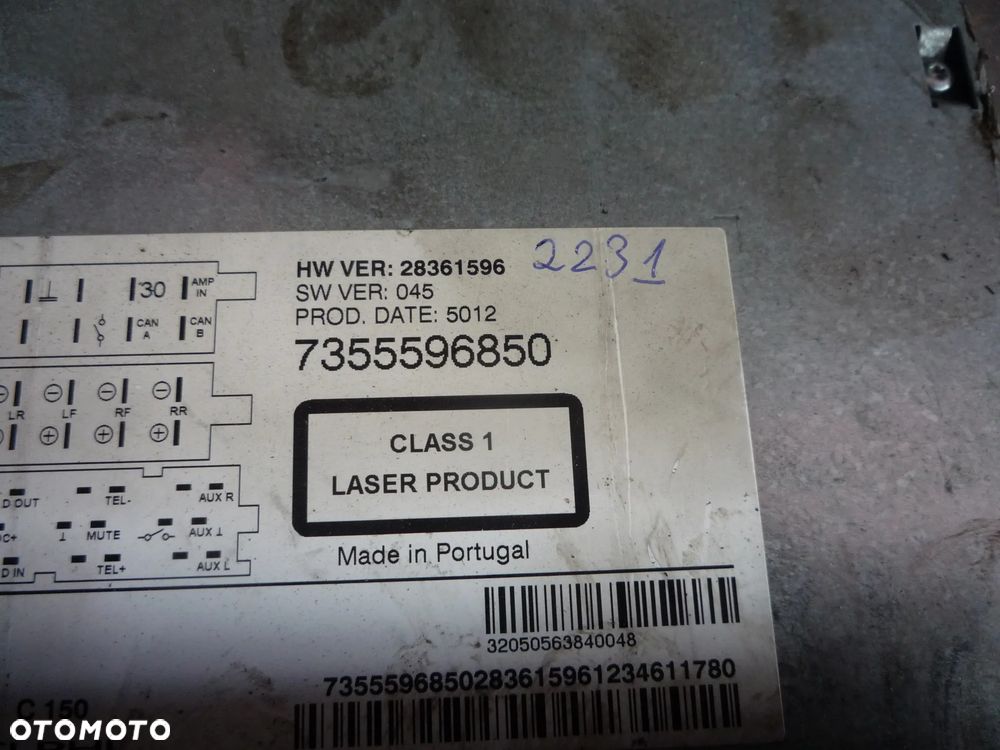 FIAT DUCATO III RADIO ORYGINALNE 7355596850 - 3