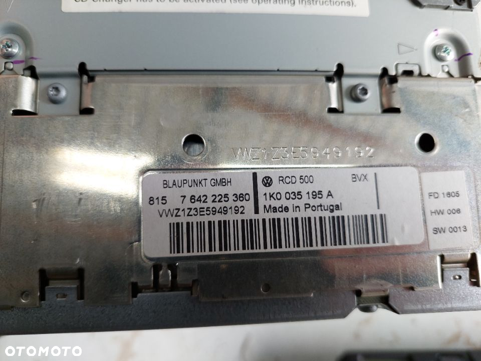 VW Passat B6 Caddy radio CD - 4