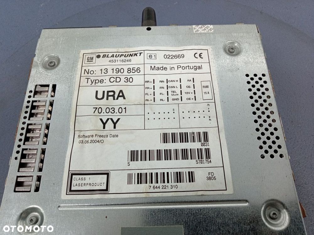 ZAFIRA B RADIO CD CD30 WYŚWIETLACZ 13190856 - 8