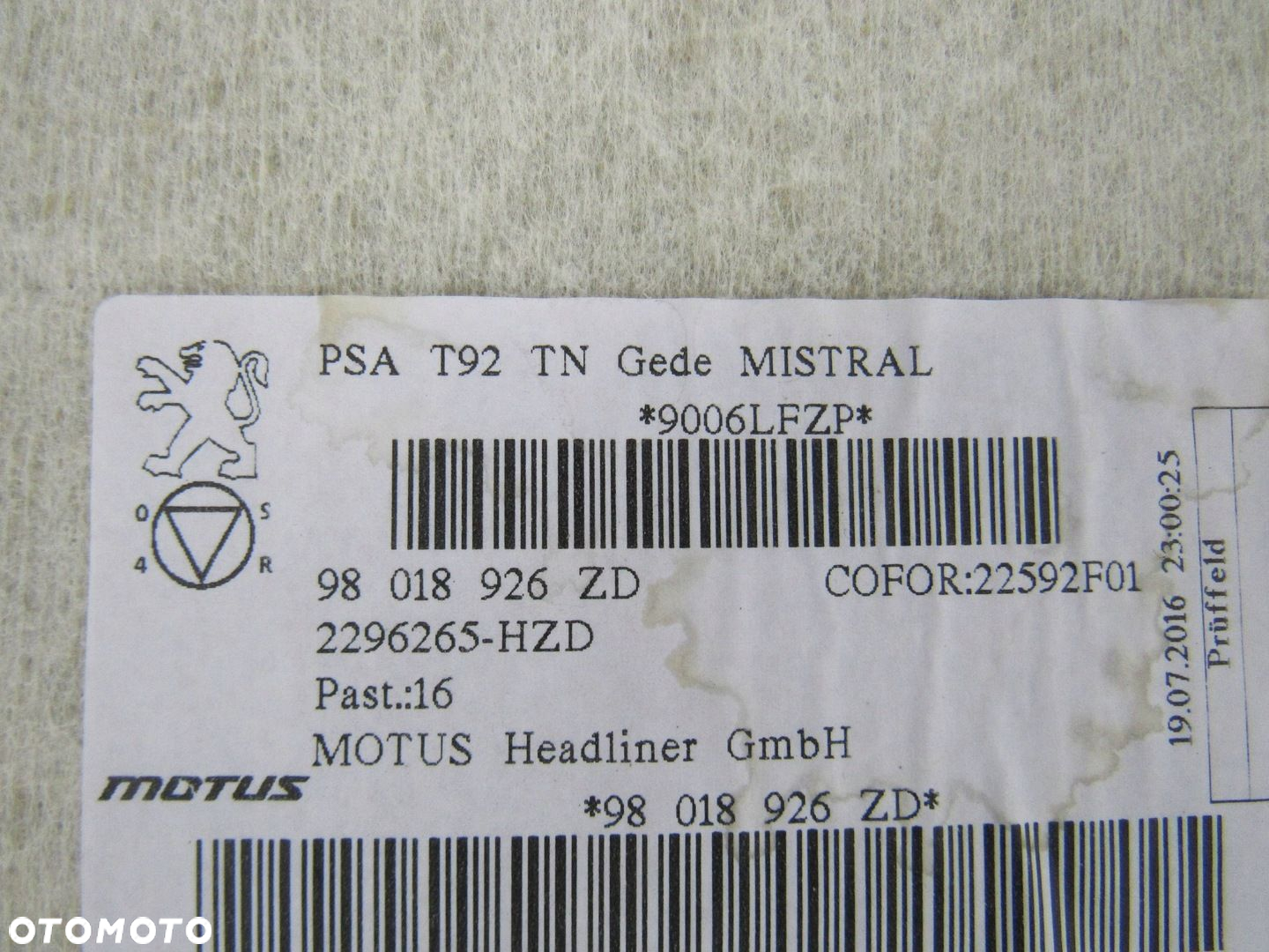 Peugeot 308 T9 SW 2015 Podsufitka kombi gt line - 9