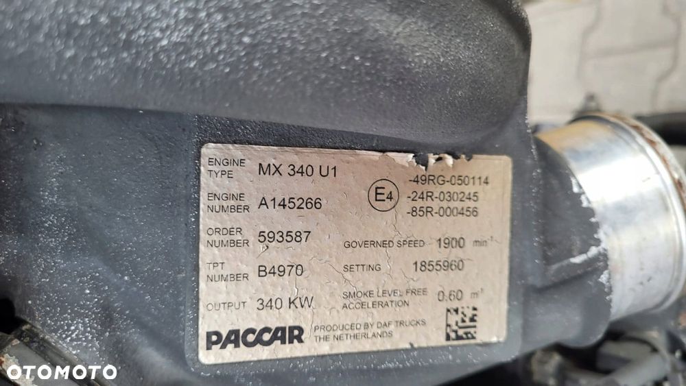 KOMPLETNY SILNIK MX 340 U1 DAF XF CF 105 410/460/510KM - 5