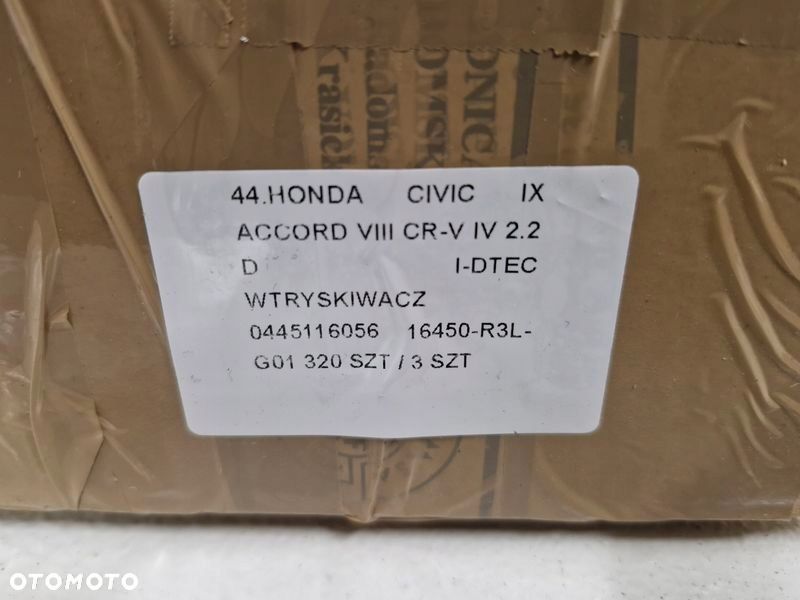 HONDA CIVIC 9 IX CR-V 4 IV 2.2 D I-DTEC WTRYSKIWACZ WTRYSK PALIWA 0445116056 - 7