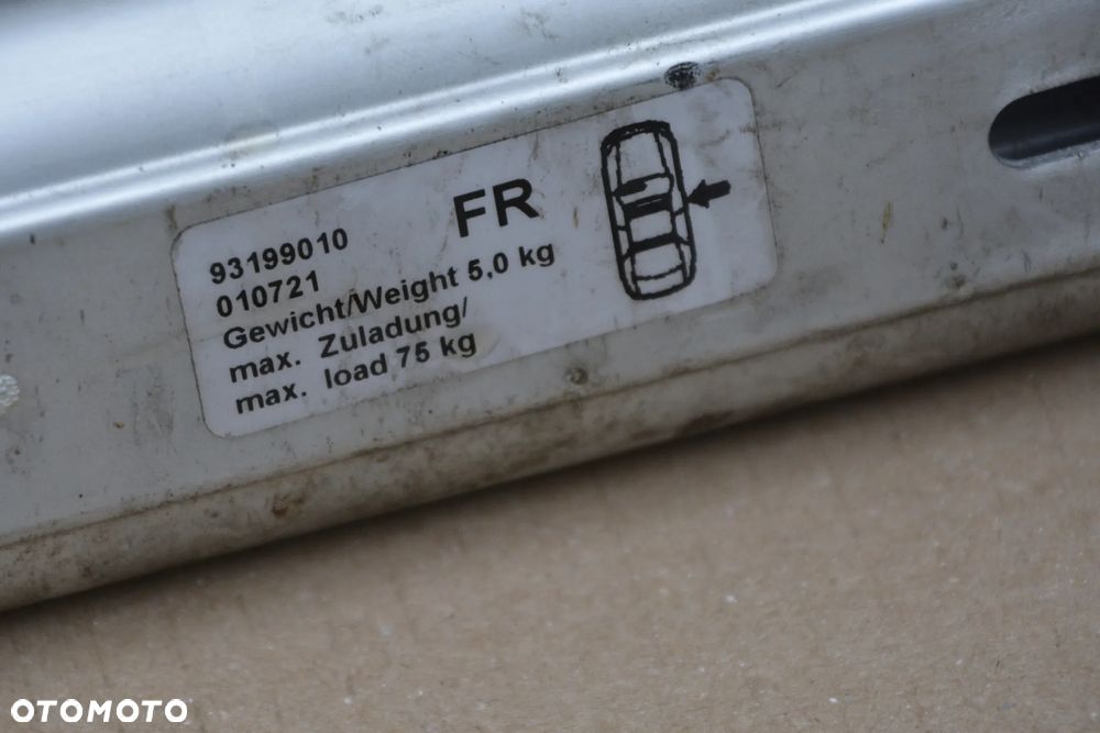 Opel Zafira B wersja bez relingów  - bagażnik oryginał Opel Alu klucz - 4