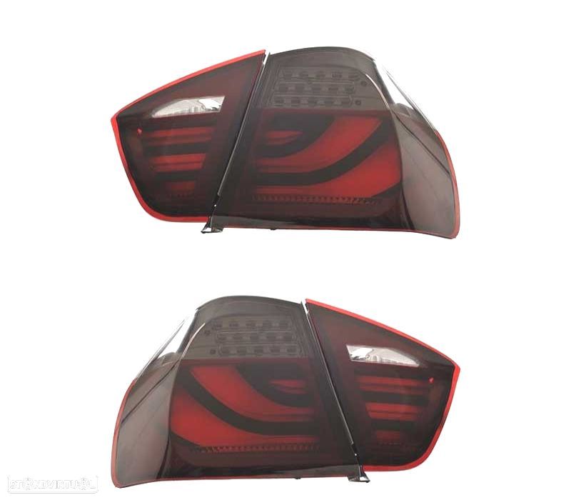 FAROLINS BMW E91 05-08 LED VERMELHO FUMADO ESCURO - 3