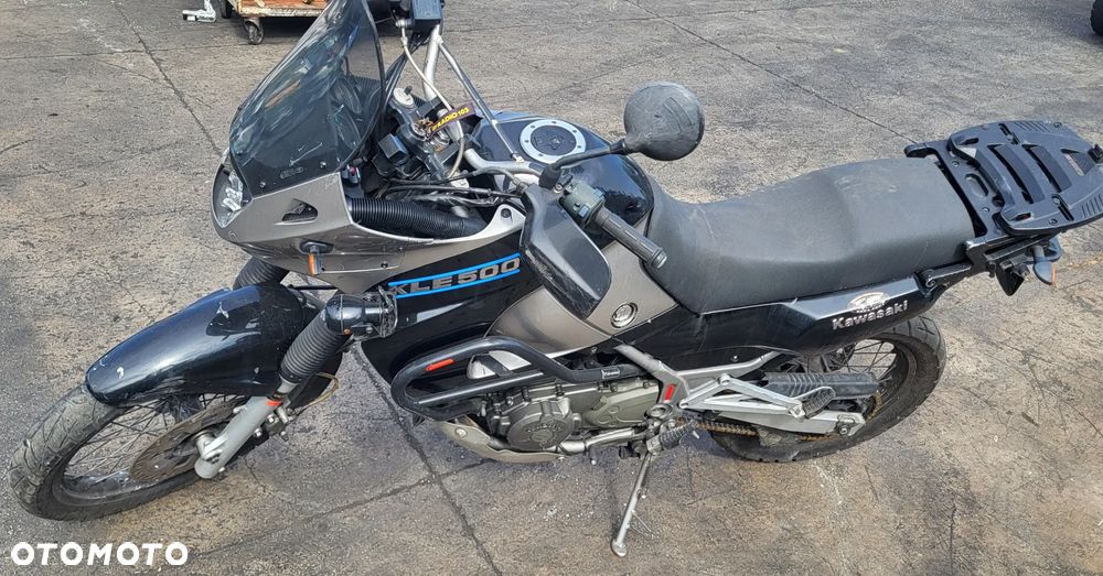 KAWASAKI KLE 500 owiewka osłona boczek zbiornik silnik zawieszenie set podnóżek siedzenie chłodnica regulator moduł przełącznik przekaźnik licznik wiązka stelaż podnóżek reflektor czasza - 1