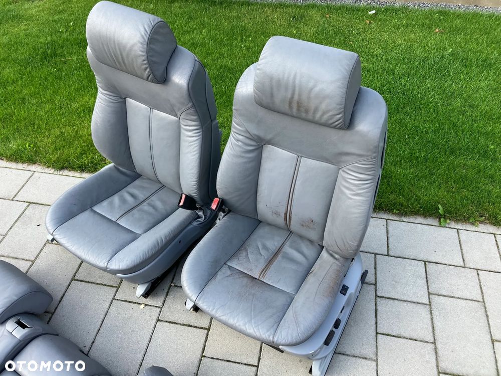 FOTELE KOMFORTY BMW E38 E39 ELEKTRYCZNE PRZED LIFT SZARE SIWE KOMFOTROWE ŁAMANE POMPOWANE KANAPA - 6