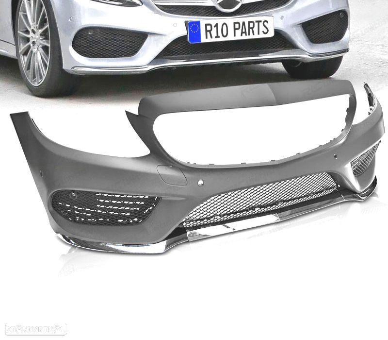 PARA-CHOQUES FRONTAL MERCEDES CLASE C W205 14-18 LOOK AMG PDC - 1