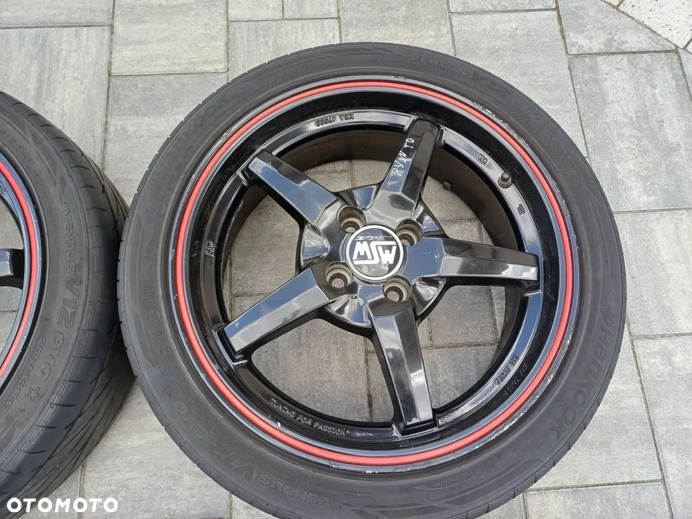 FELGI Z OPONAMI KOŁA ALUMINIOWE MSW DESIGNED BY OZ RACING FIAT R17 4X100 56,6 mm OPONY VENTUS V12 EVO 205/45 R17 NR30 - 5