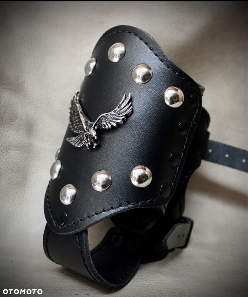 Motocyklowy skórzany uchwyt na napój kubek - 4