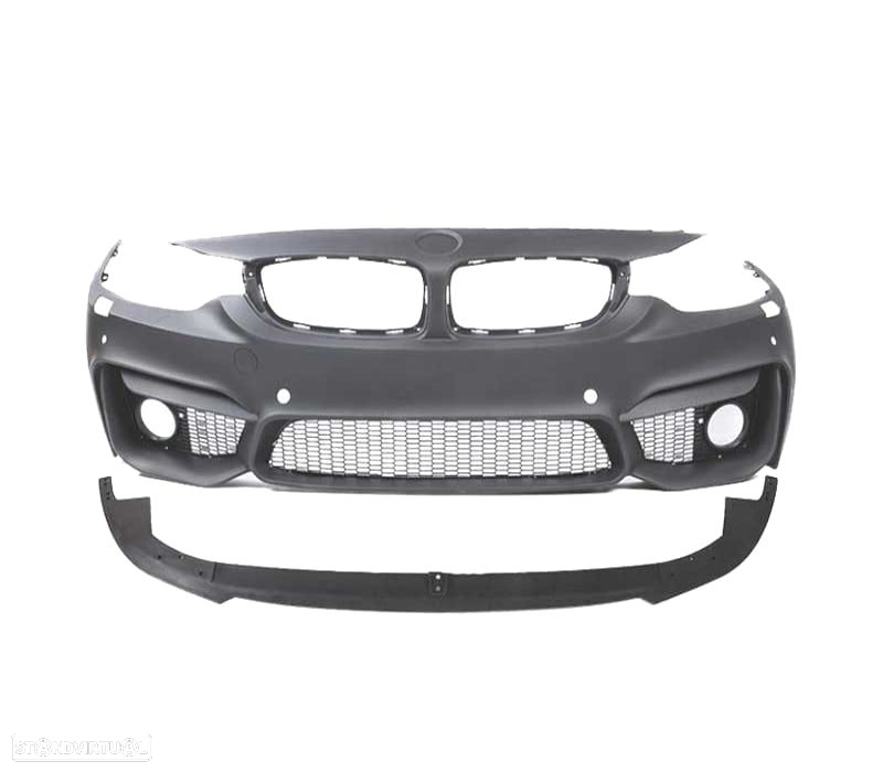 PARA-CHOQUES FRONTAL BMW F32 F33 F36 13-18 LOOK M4 SRA PDC NEVOEIRO + SPOILER LIP - 2
