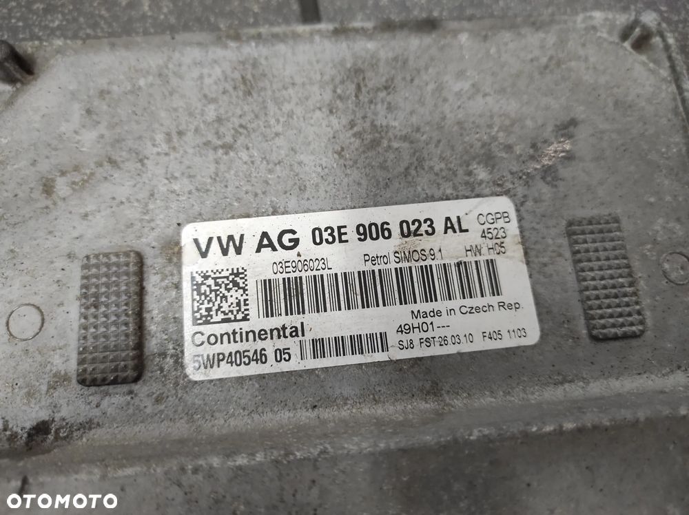 KOMPUTER STEROWNIK SILNIKA 1.2 HTP CGP 03E906023AL PETROL SIMOS 9.1 HW:H05 CONTINENTAL 5WP40545 05 WYSYŁKA !!! - 2