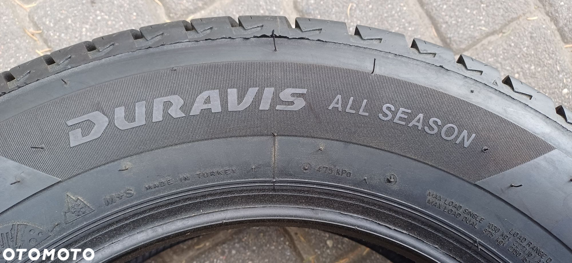 BRIDGESTONE 215/65R16C 109/107T , pojedyńcza opona wielosezonowa. - 4