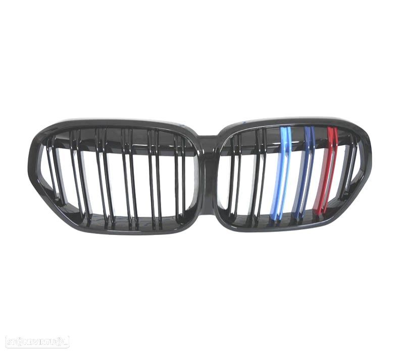 GRELHAS DIANTEIRAS BMW X1 F48 LCI19-22 PRETO BRILHANTE TRICOLOR - 1