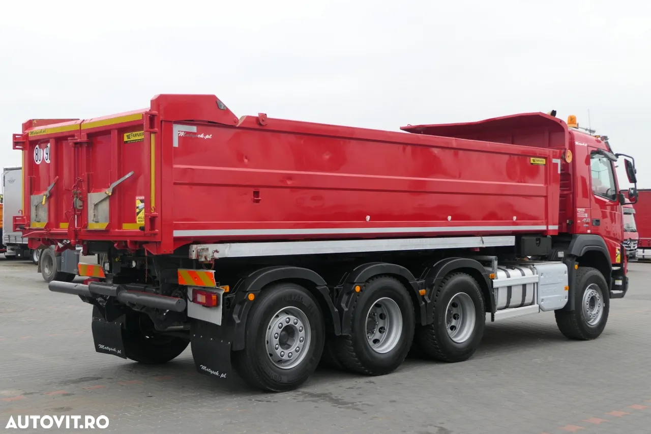 Volvo FMX 450 / 8x4 / 2 PAGINI. CAMION BASCULANTE / TRIDEM / AXIE DE DIRECȚIE LIFTARE / BORDMATIC / HYDROCLAP / 2016 - 17