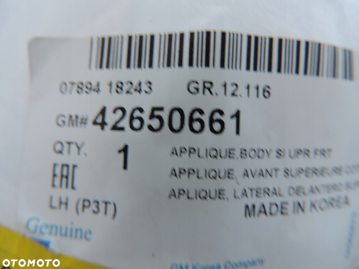 Opel Mokka nakładka trójkąt błotnika lewa nowa - 4