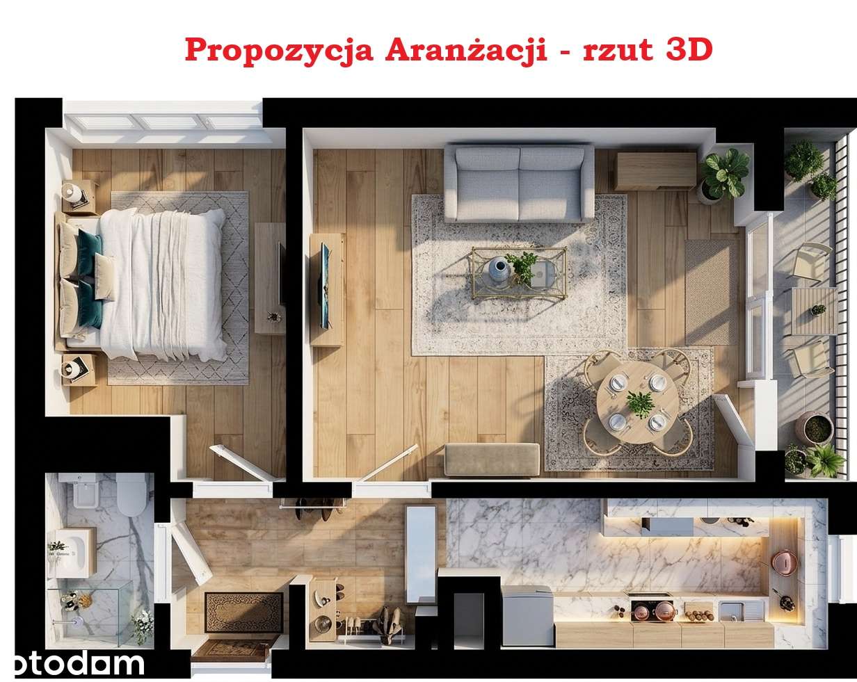 Pogoń, ul. Hallera – Przytulne 2 pokoje z balkonem.