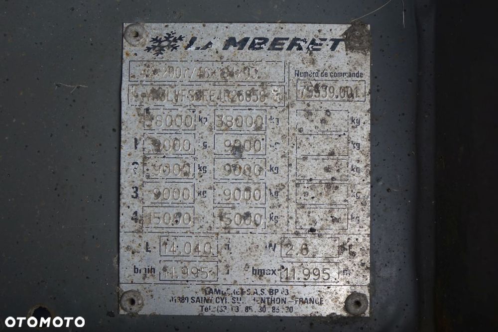 Lamberet CHŁODNIA / SR2 / CARRIER VECTOR 1950 Mt / MULTITEMPERATURA / SAF / DRUKARKA / KOSZ NA KOŁO ZAPASOWE - 37