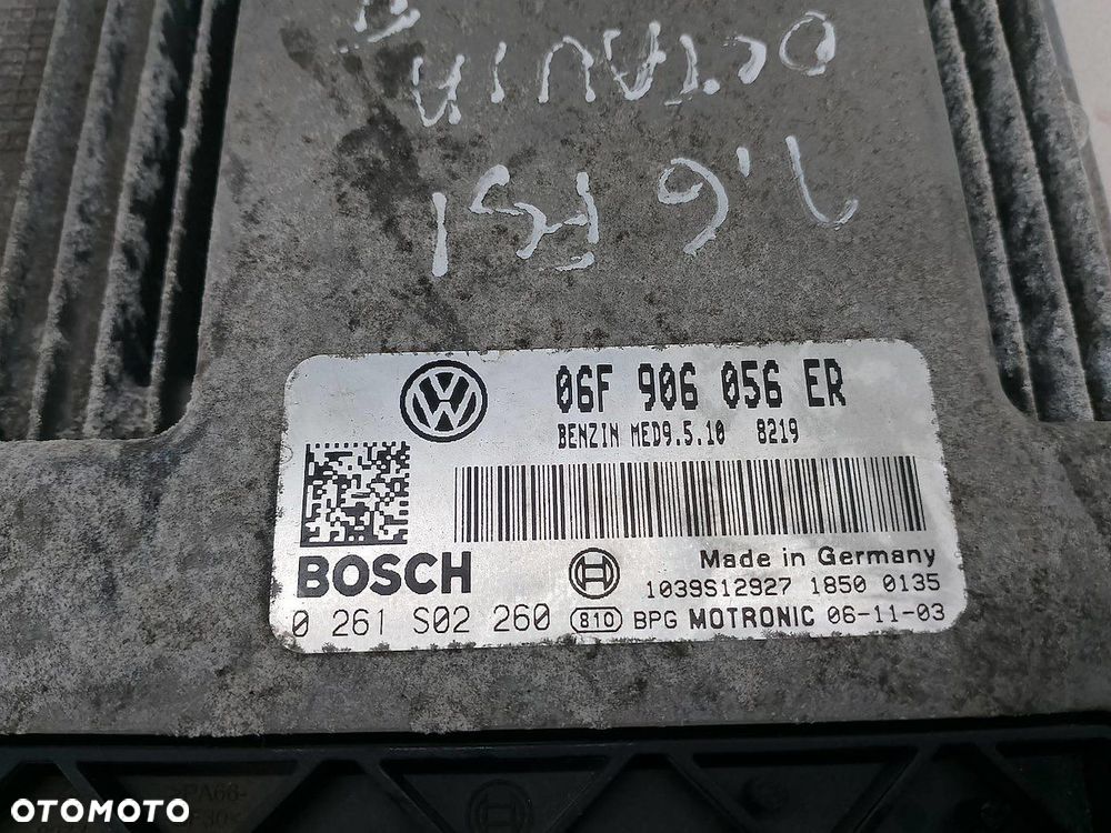 KOMPUTER, STEROWNIK SKODA OCTAVIA II 2.0 FSI KOMBI 06F906056ER - 6