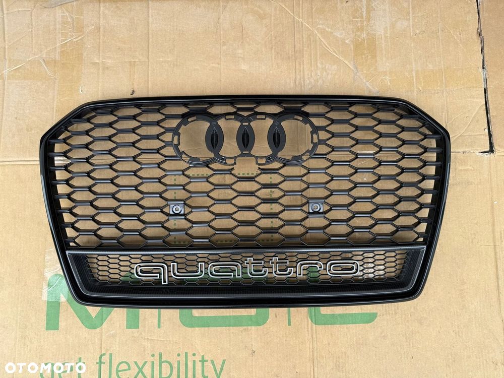 Audi rs6 4g grill atrapa carbon unikat quattro oryginal demontaz - 1