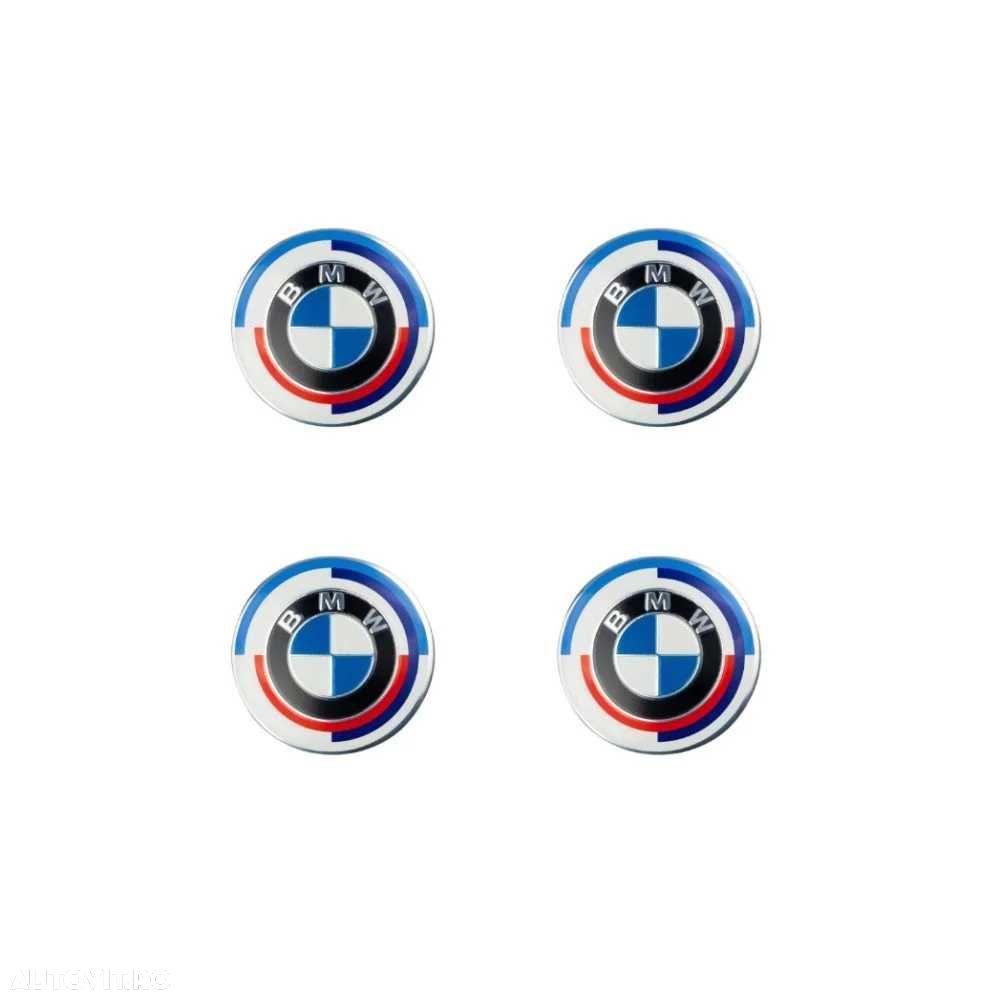 Set 4 Embleme Jante BMW 56mm / 68mm Editie 50 De Ani Capace Roti Sigle - 7