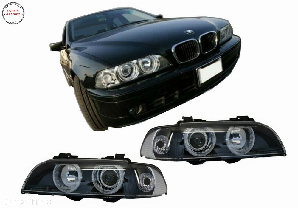 Faruri Angel Eyes BMW Seria 5 E39 (1996-2003) Facelift Design- livrare gratuita - 9