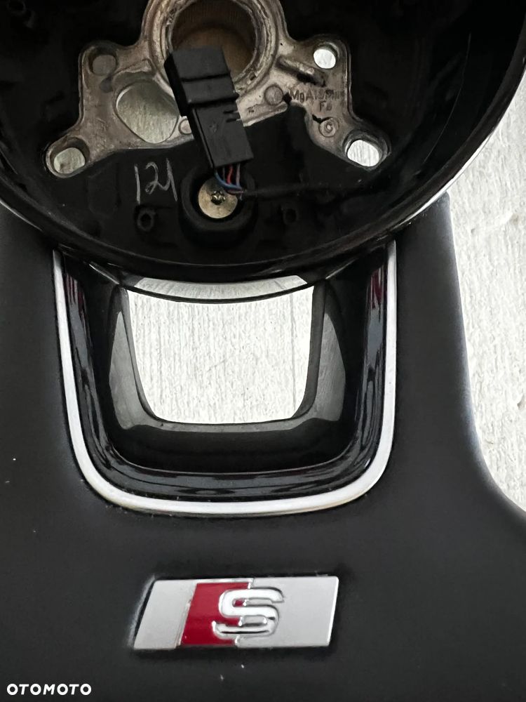 KIEROWNICA ŚCIĘTA MULTI CZARNA SKÓRA SZARA NITKA ŁOPATKI S-LINE Audi A3 S3 RS3 A4 S4 RS4 A5 S5 RS5 8W0419091GF AIRBAG 8W0880201BA - 5