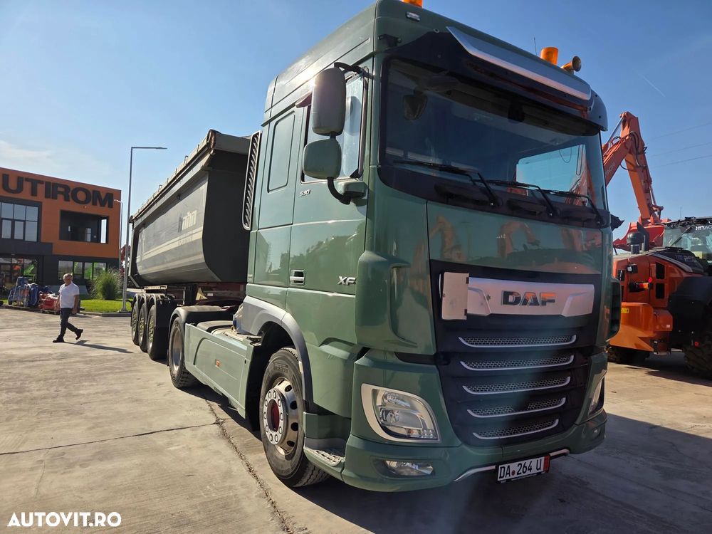 DAF XF530, 2018, 601.155km, KIT BASCULARE, AUTOMATA+INTARDER 6 trepte, FRIGIDER, XENON, Fuste laterale, Jante Aluminiu, Anv 315/80R22,5 80% OK, Goarne, girofaruri, rulat doar in GERMANIA, leasing 3 ani-rata leasing 3400 lei, CIV, PROMOTIE 22900 EUR+tva - 35