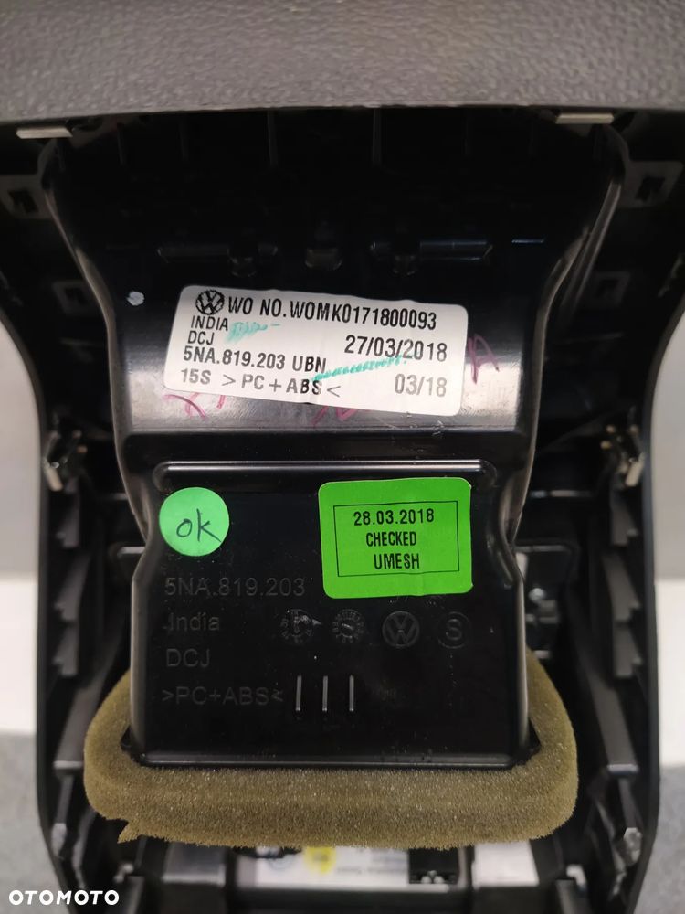 VW TIGUAN II TUNEL KRATKA NAWIEWU PANEL TYŁ TYLNY PORT USB ORYGINAŁ - 4