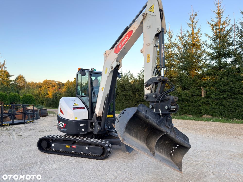 Bobcat Minikoparka Bobcat e50Z 5ton e55 e60 Cat 303.5 304  305 3xłyżki Ramię LOONG dodatkowe linie hydr wyjścia AUX1 + 2 przeciw waga MAX-dociążenie gąsienice 85% od nowości 1 właściciel z Niemiec Auto IDLEE po serwisie Widły wiertnica grabie i inne za dopłatą Szybkozłącze hydr Miller łyżka przedsiębierna Pług  Kubota Takeuchi Jcb - 16