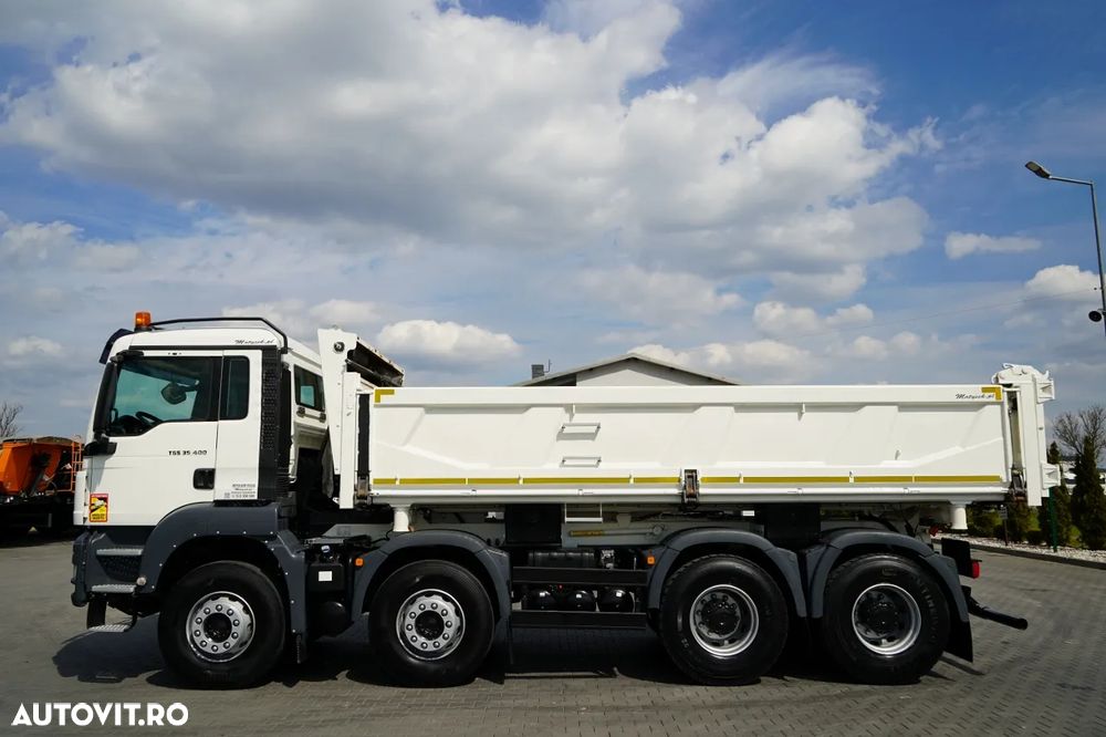 MAN TGS 35.400 / 8X4 / BASCUNĂ CU 2 LATE / HIDROBORTA / BORDMATIC / AUTOMAT / EURO 5 EEV - 12