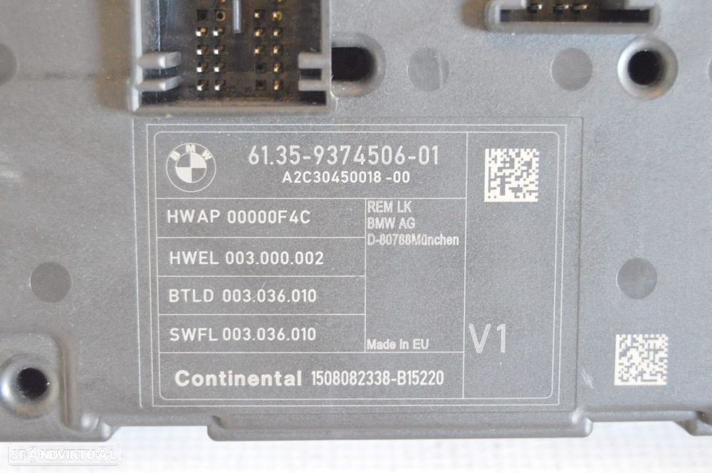 MODULO UNIDADE CONTROLO REM CAIXA FUSIVEIS 937450601 9374506 BMW SERIE 3 F30 F31 F35 F36 F80 F20 - 4